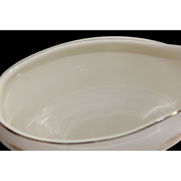 Homer Laughlin Prairie Gold Pattern Gravy Boat 22 Kt. Gold Trim 1950's MCM - Picture 5 of 5